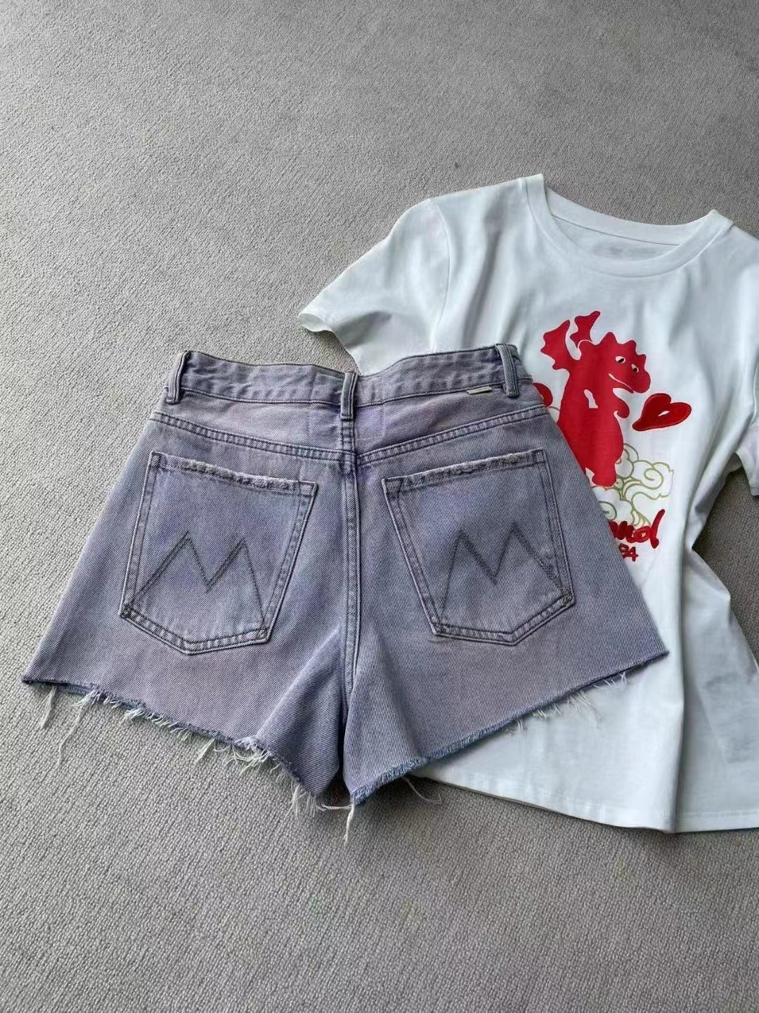 Mo 2024 Summer Style Denim Shorts