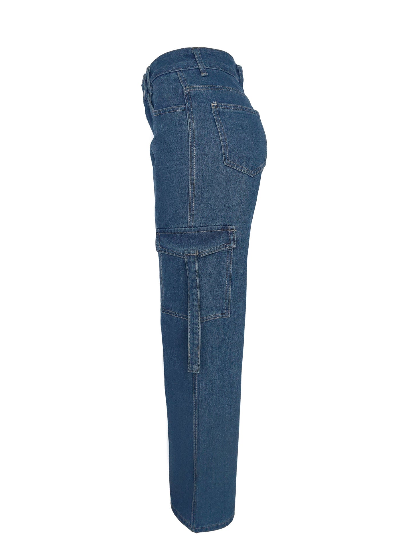 American-style Side Pocket Workwear Y2K High Street Flare Jeans