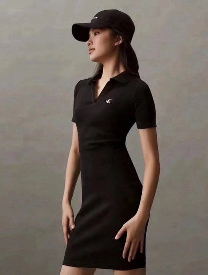 24ss New Poster Style CK Polo Dress