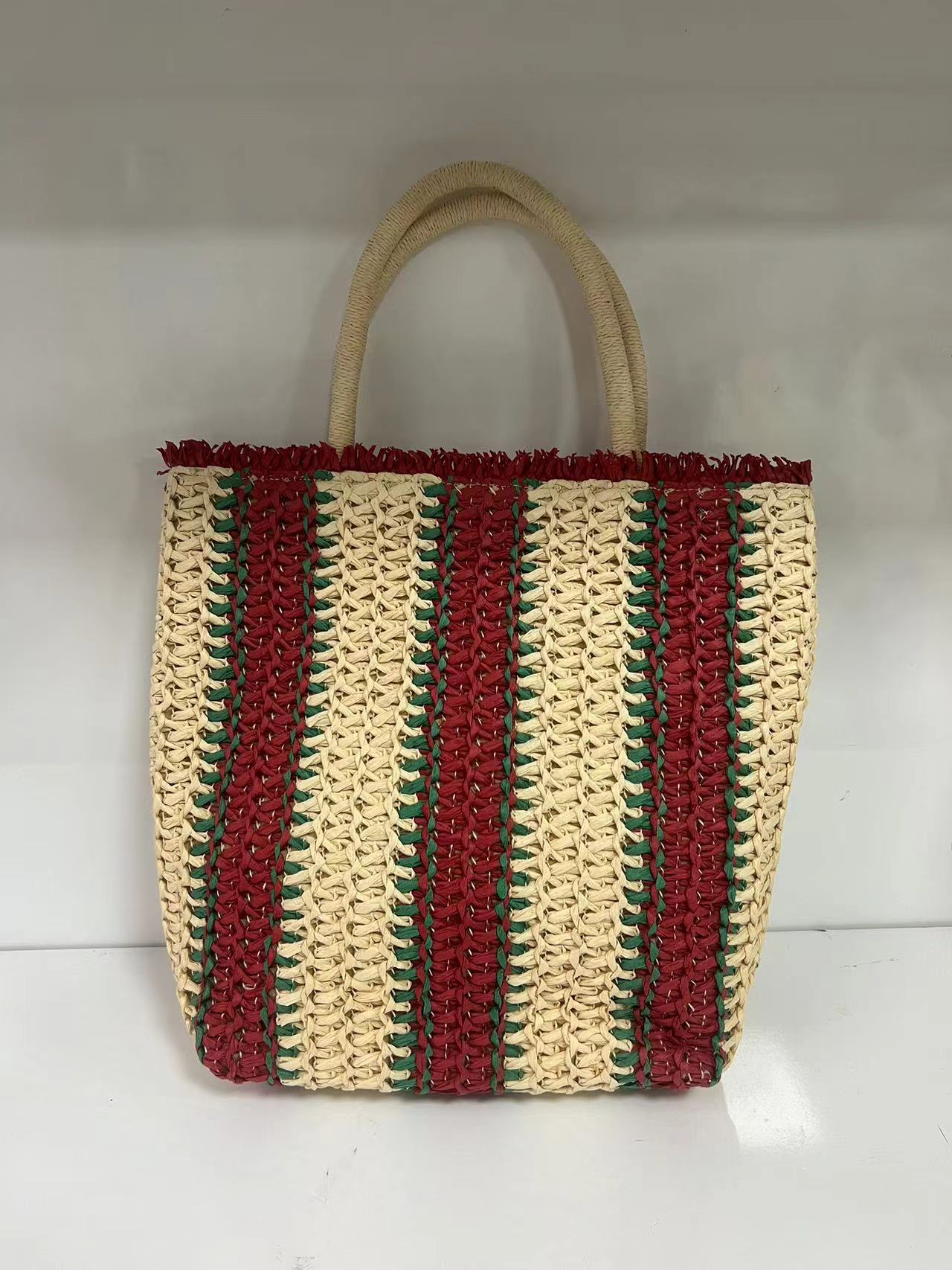 TOUCH MISS style French High-capacity Commuting Premium Straw-woven Bag