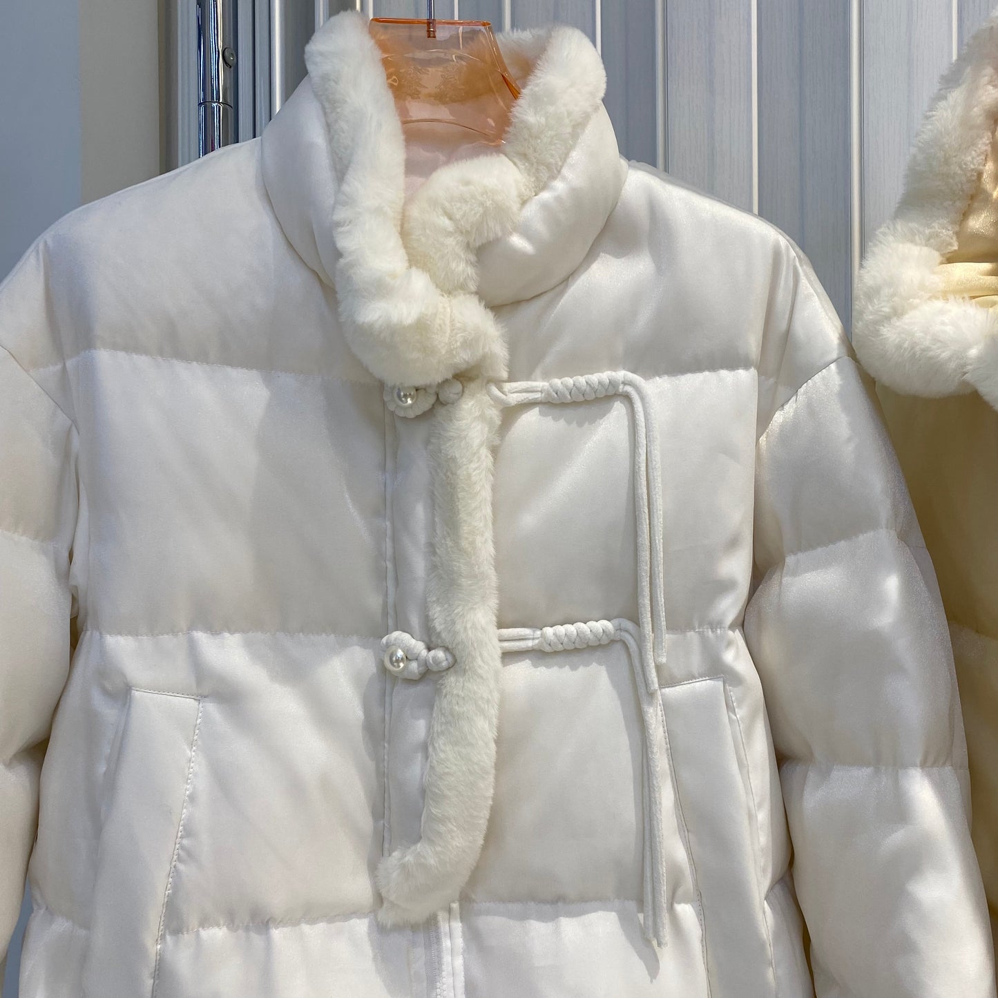 Small Fragrant Style Lazy Rabbit Fur Down Jacket