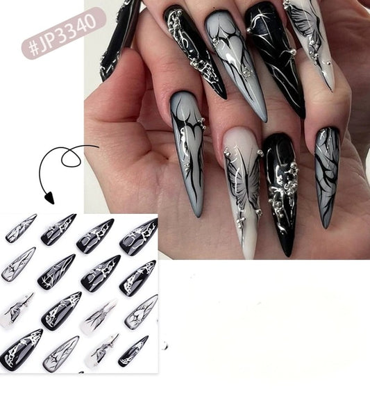 Dark Cool & Hot Girl Best-selling Manicure Wearable Fake Nails