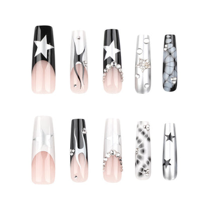 Best-selling French Style Wearable Nails With Rectangular Shape