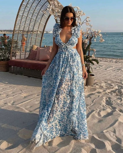 2024 New Style Women's ins Vacation Long Dress