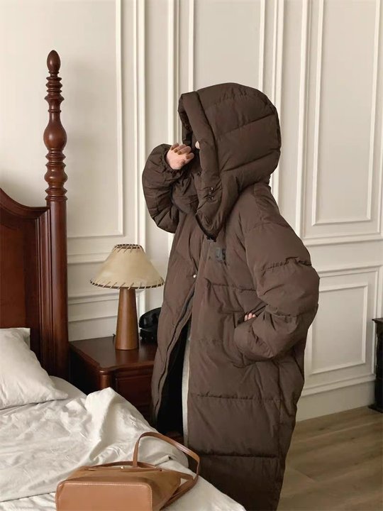 Thickened Mid-long Down Jacket with Over-knee Length