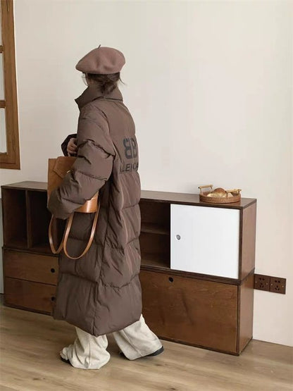 Thickened Mid-long Down Jacket with Over-knee Length