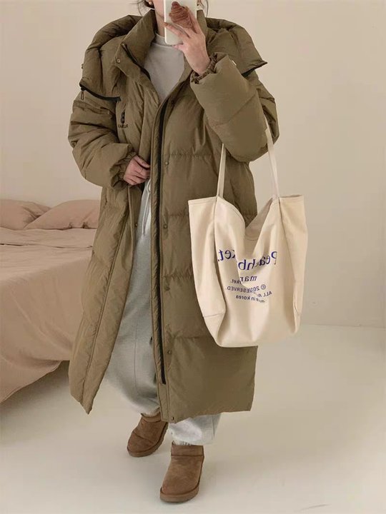 Thickened Mid-long Down Jacket with Over-knee Length