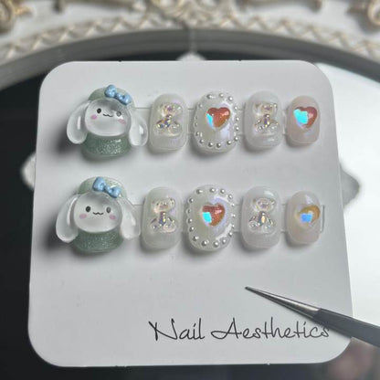 Handmade Nail Art Wearable Nails Ins Style Cinnamoroll