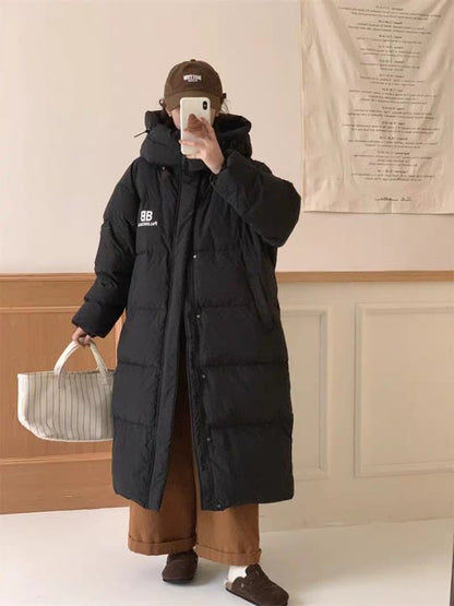 Thickened Mid-long Down Jacket with Over-knee Length