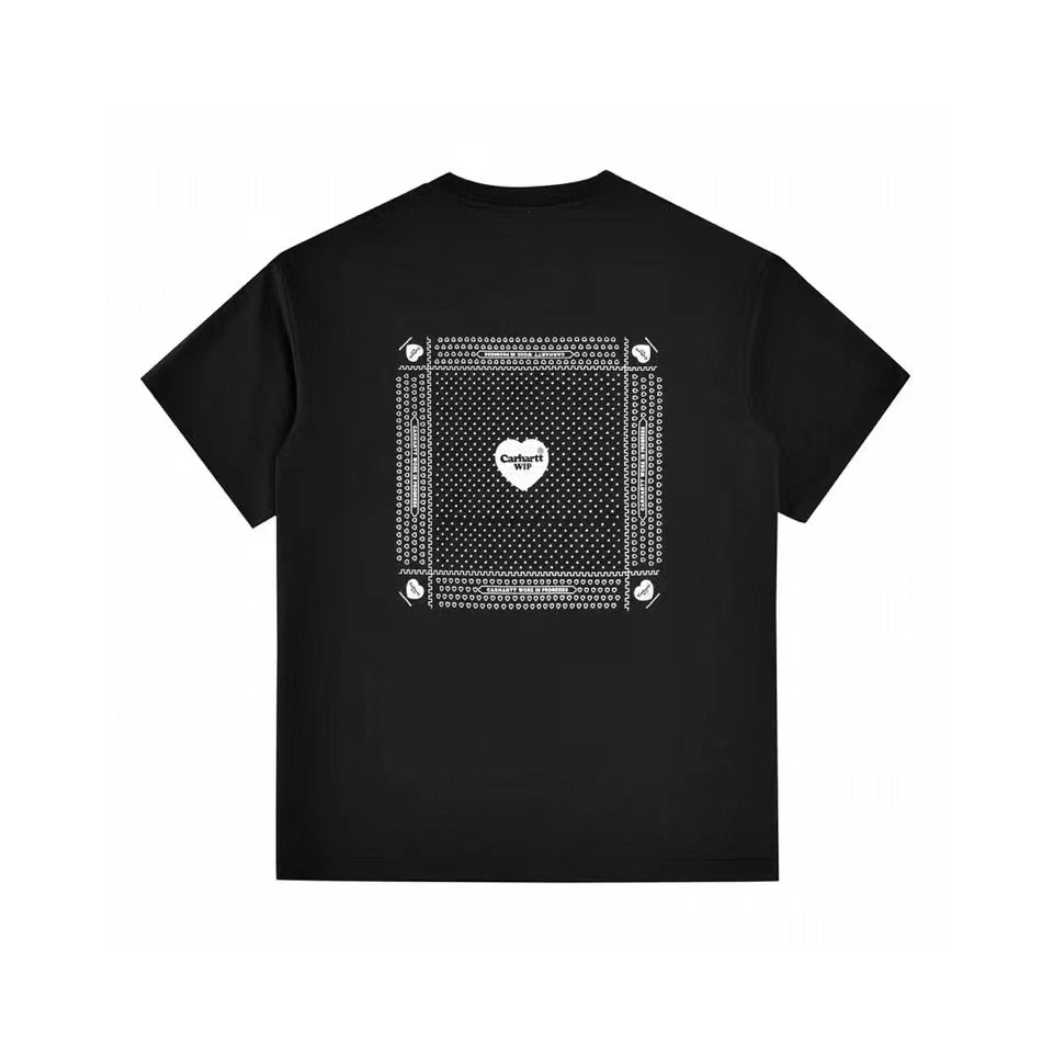 The Heart Series Heart Letter Printed Round-neck Short-sleeved T-shirt